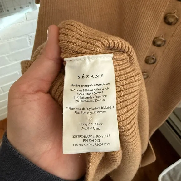 Sezane Harper Dress in light camel XS - Picture 6 of 12